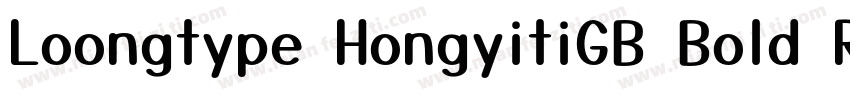 Loongtype HongyitiGB Bold Regular R字体转换